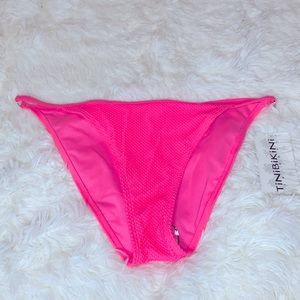 TiniBikini Hot Pink Bikini Swim Bottoms Size Large
